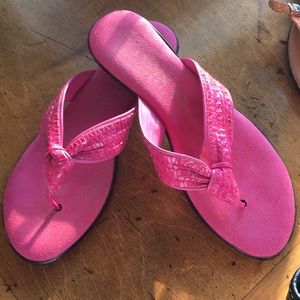 Hot pink summer sandals